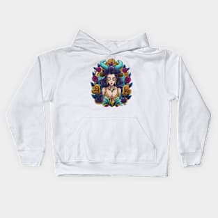 Zodiac Sign Taurus Art Deco Watercolour Kids Hoodie